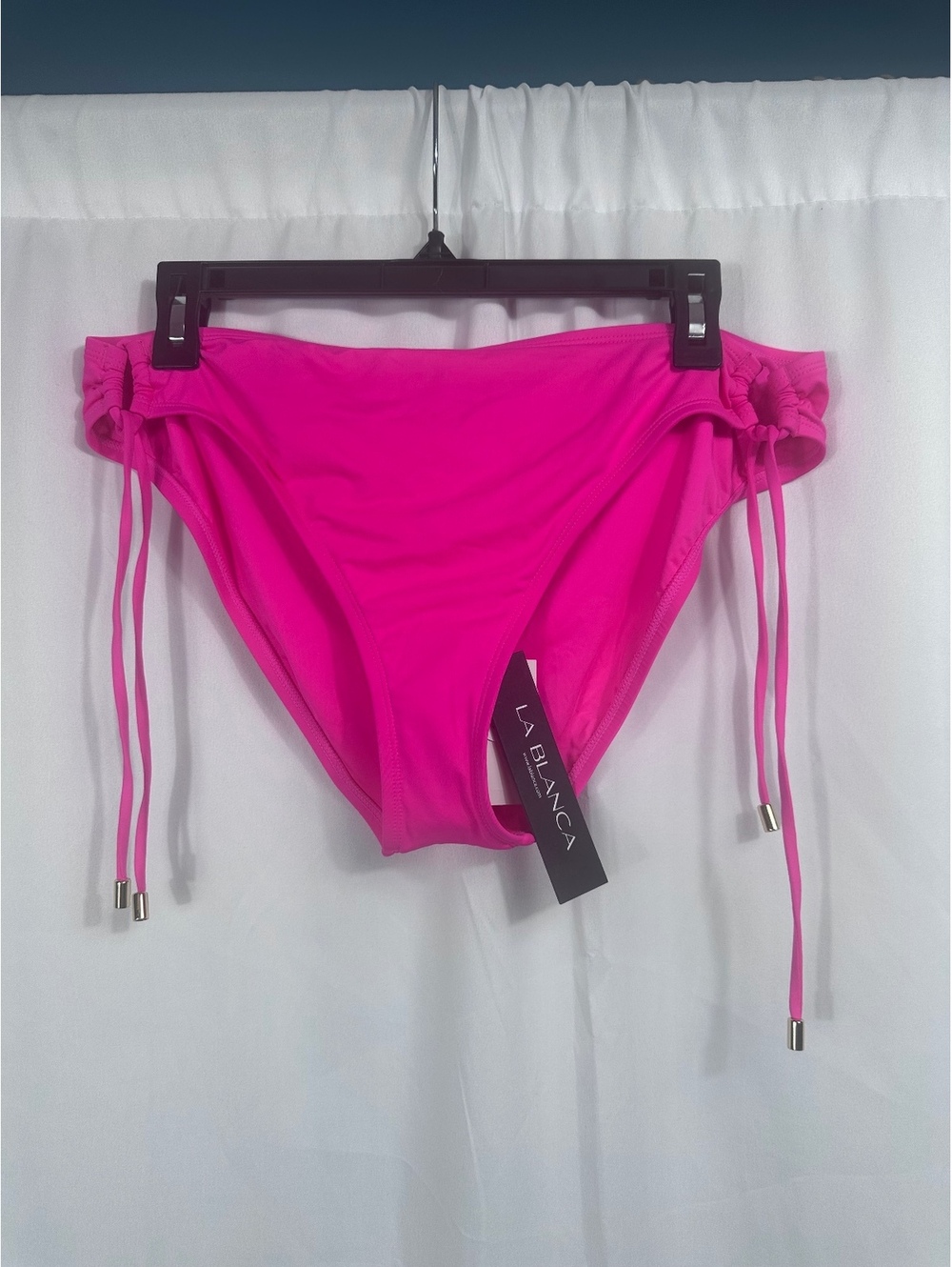 La Blanca Pink Swim Bottoms with Adjustable Side Ties Size 14